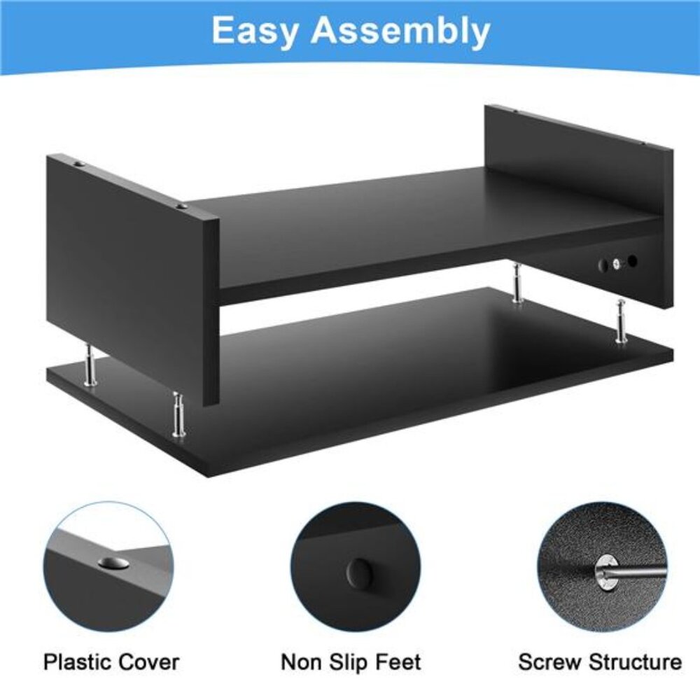 Monitor Stand Riser 16 Inch Desktop Organizer 2Tier Laptop Computer Screen ShelF - Picture 10 of 12